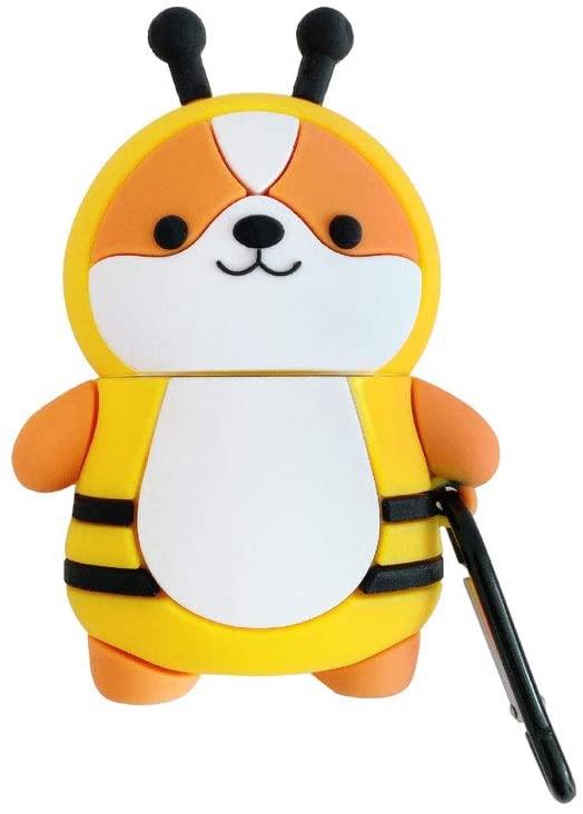 Corgi, Shiba Inu in Bee Suit Apple Airpods Case - Lottemi