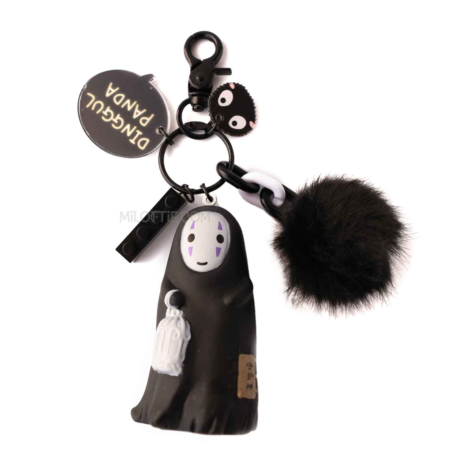 Spirited Away Gold Color Keychain Accessories No Face Umbrella A