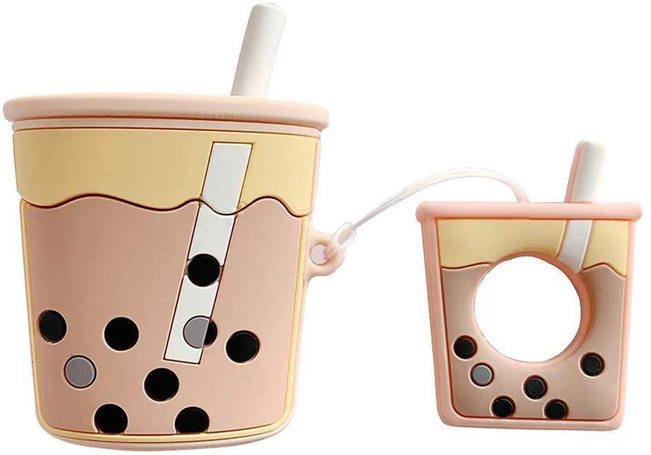 Bubble Tea, Milk Tea Blush Airpods Case-1