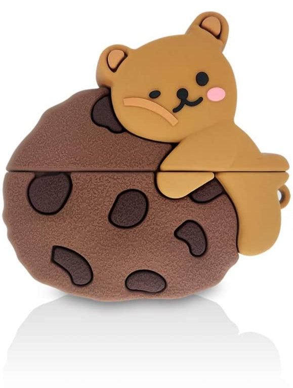 Bear hugging chocolate chip cookie AirPods - Milottie