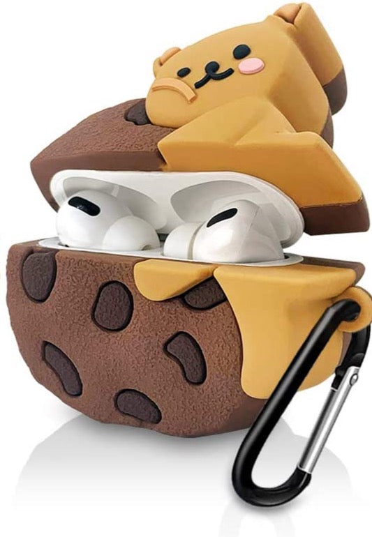 Bear Hugging Chocolate Cookie Apple Airpods & AirPods Pro Case-4