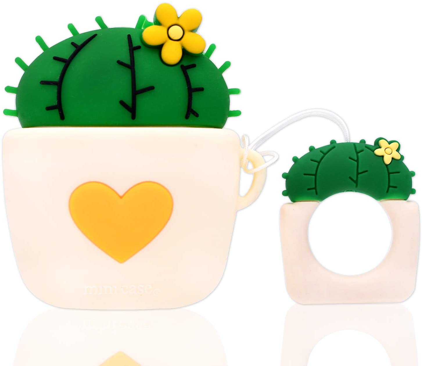 Buy white-yellow-heart Succulent Cactus Love Mug Airpods Case