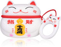 White Maneki-neko Lucky Cat Apple Airpods Case