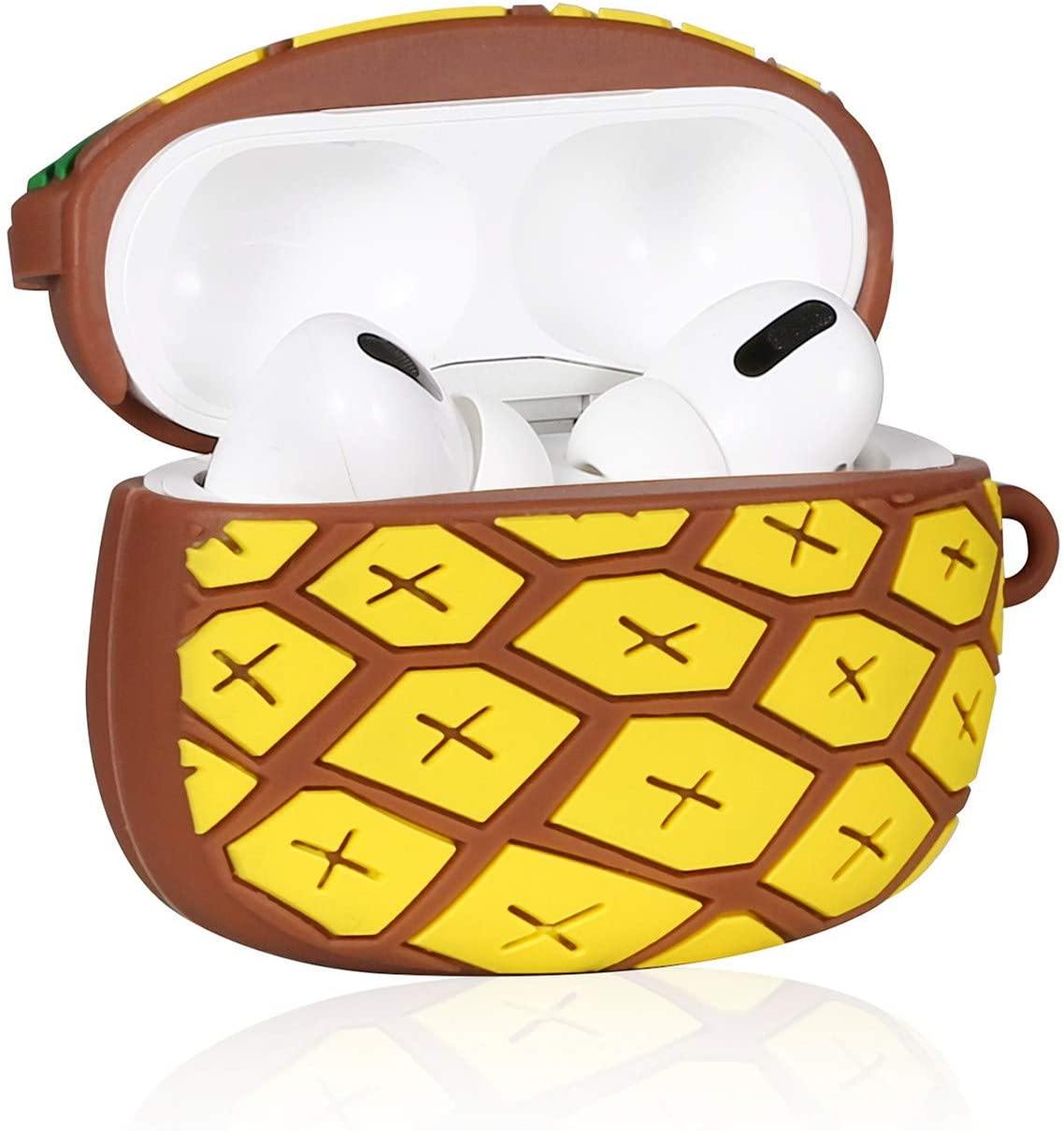 Brown Pineapple Apple Airpods Case-3