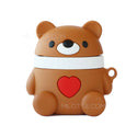 Sitting Bear Heart Assorted Apple Airpods Case