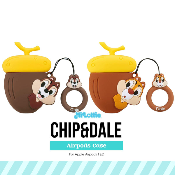 Chip and Dale Acorn Apple Airpods Case - Lottemi