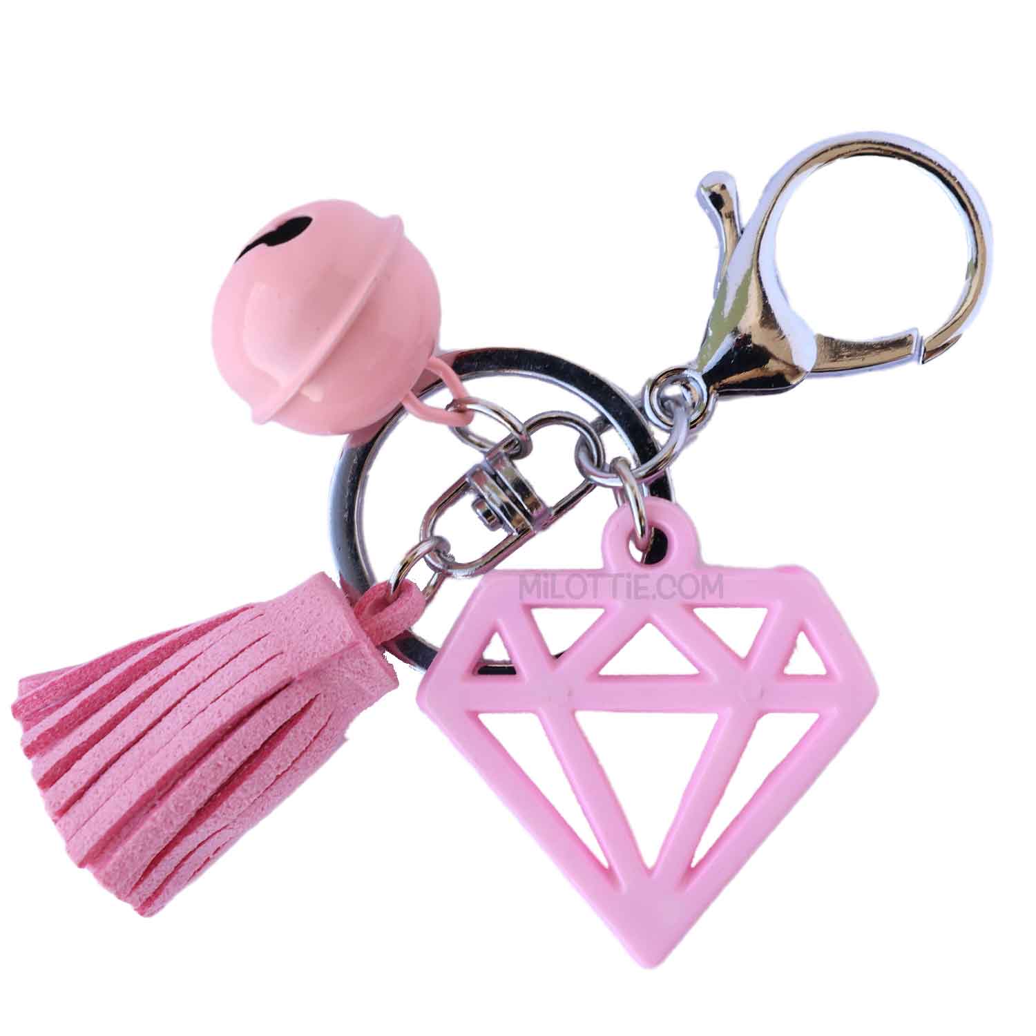 Buy pink Diamond Charms Assorted Key Chain