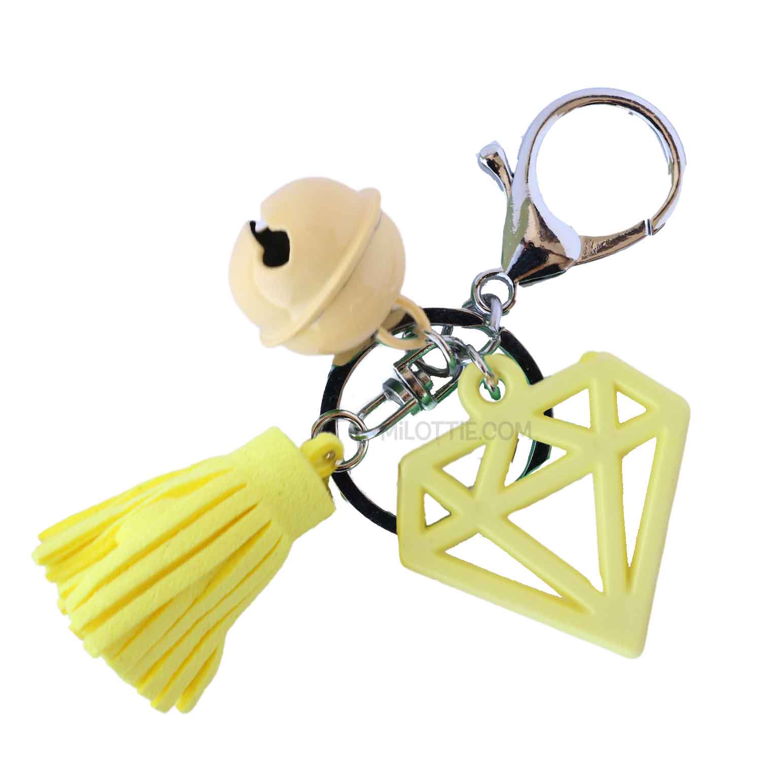 Buy yellow Diamond Charms Assorted Key Chain