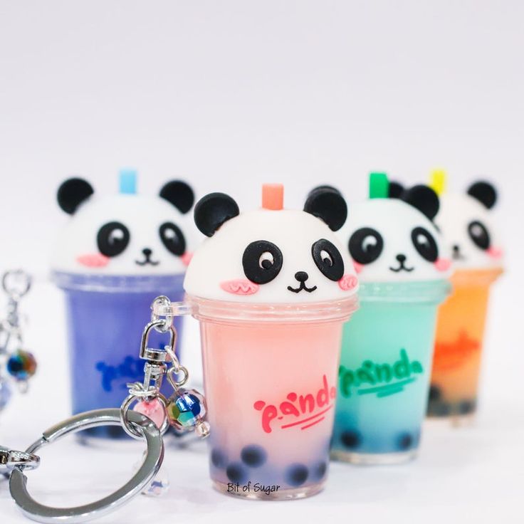 Panda Boba Milk Tea Assorted Key Chain