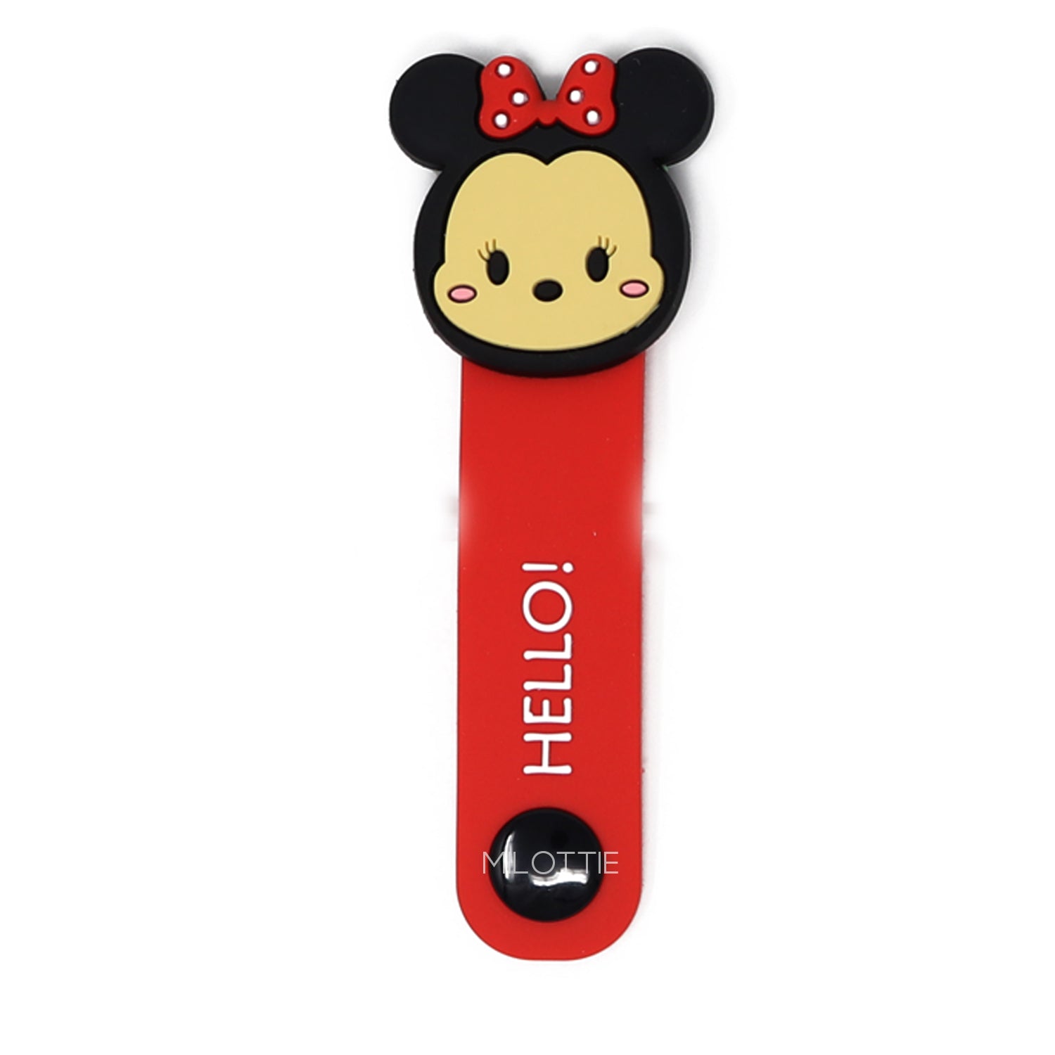 Minnie Mouse Snap Button Cable Organizer