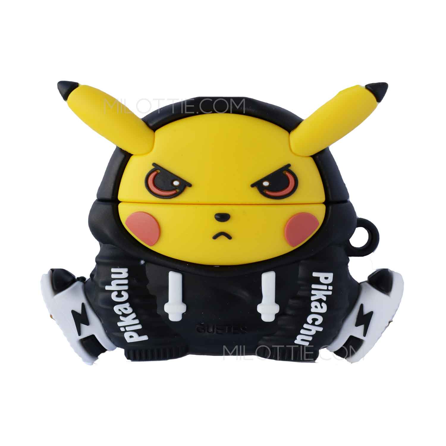 Pikachu in Black Jacket Pokemon Airpods Case - 0