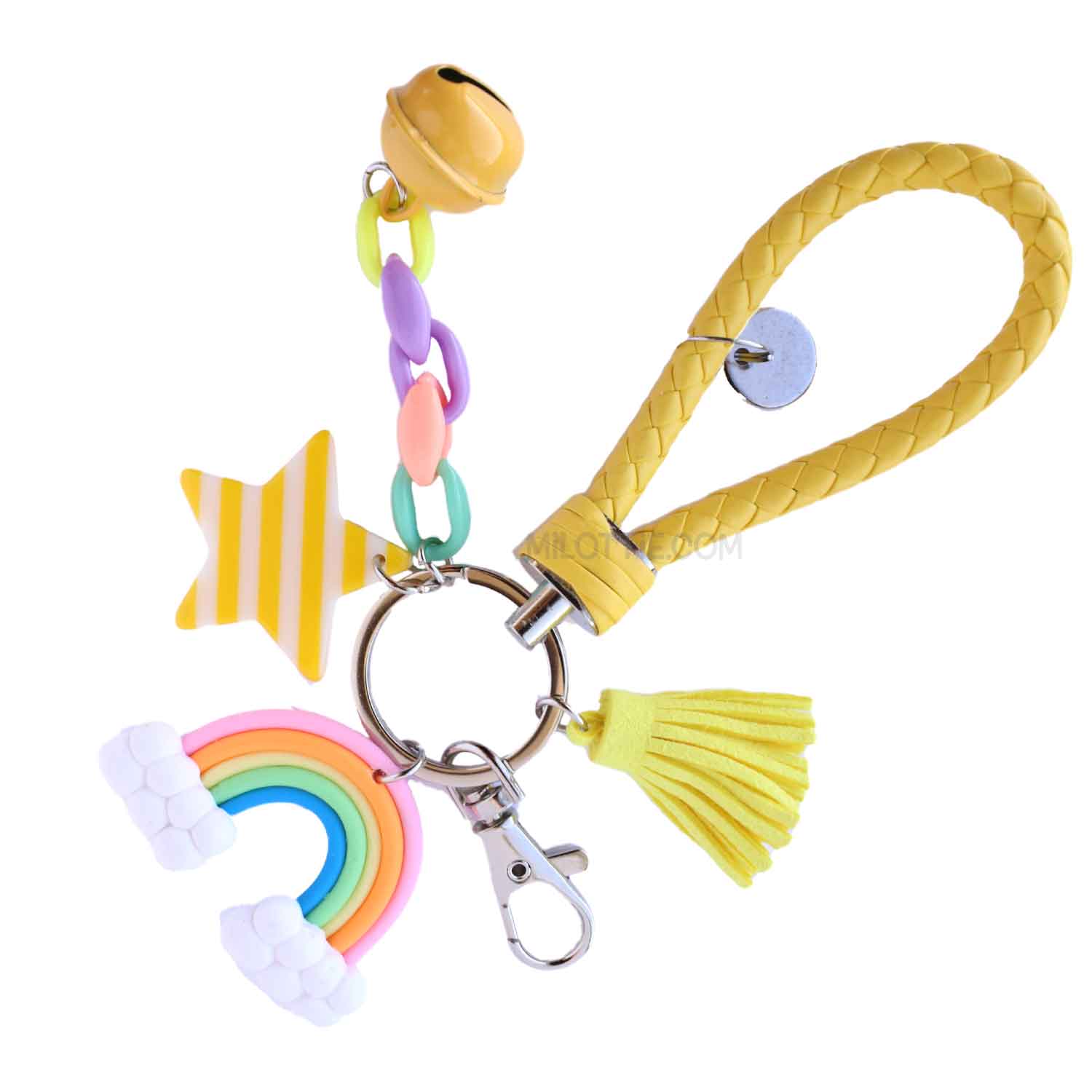 Buy yellow Rainbow Charm Assorted Key Chain