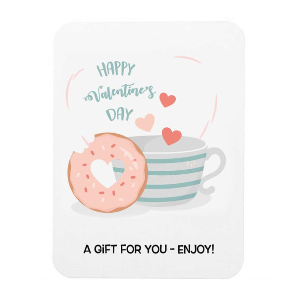 Donut Coffee Valentine Card